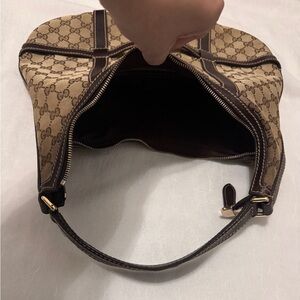 Gucci Beige Brown Monogram Shoulder Bag